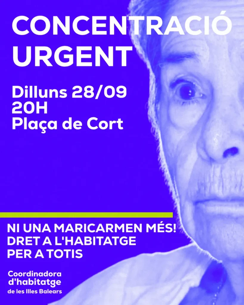 Convoquen una concentració urgent a Palma amb el lema 'Ni una Maricarmen més'