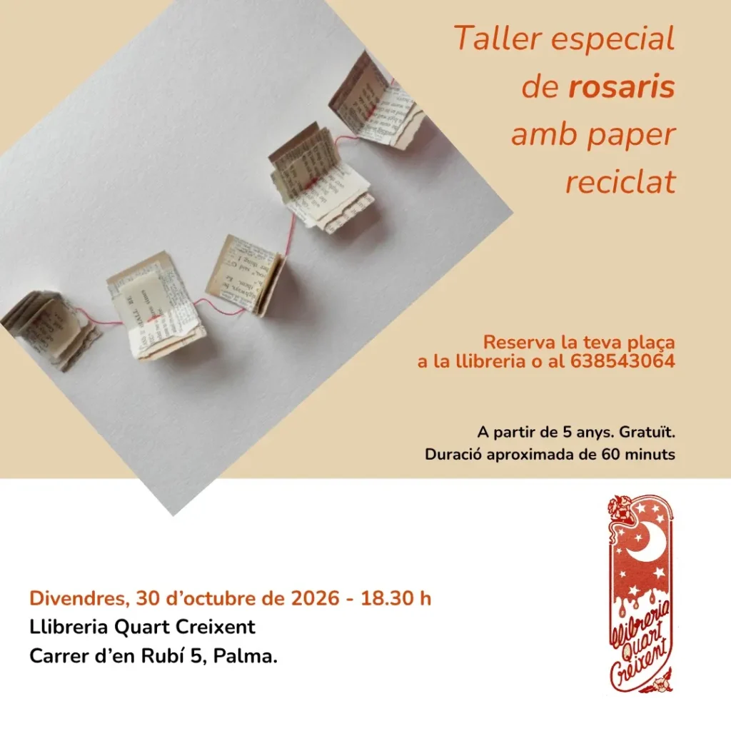 Quart Creixent acull un taller especial de rosaris amb paper reciclat