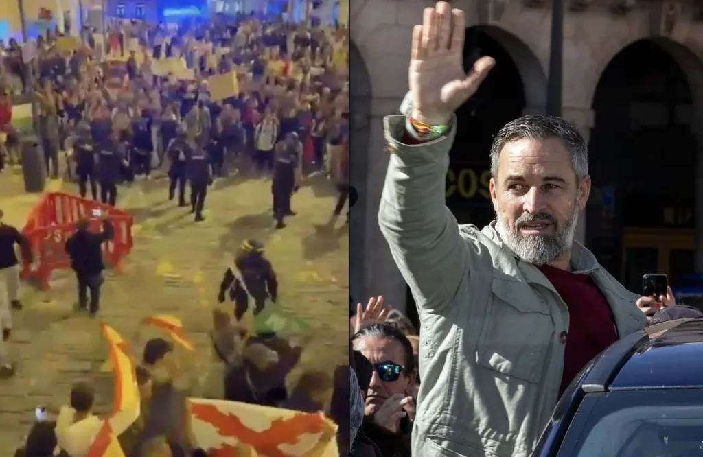 Menorca es manifesta contra Abascal… La Policia espanyola, a favor